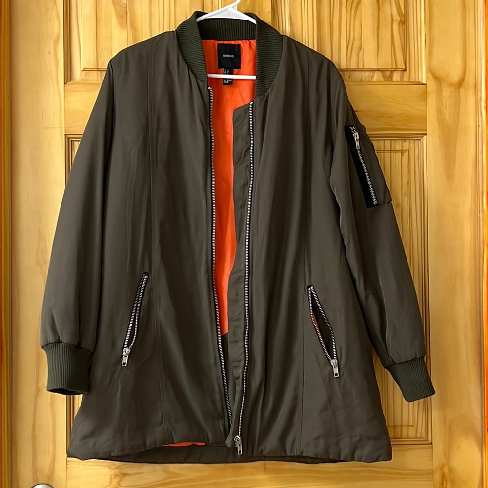 Long bomber jacket